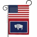 Guarderia 13 x 18.5 in. USA Wyoming American State Vertical Garden Flag with Double-Sided GU3904682